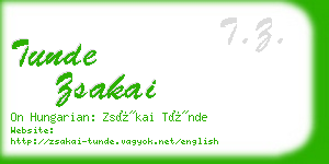 tunde zsakai business card